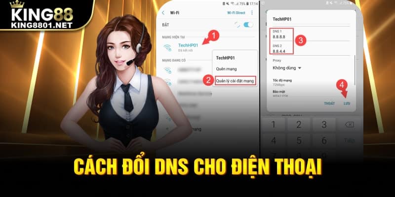 Cách đổi DNS cho điện thoại